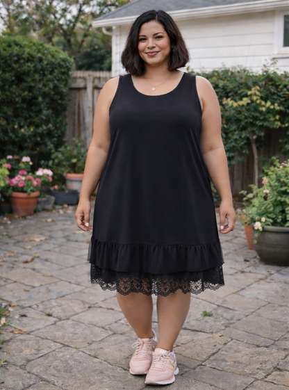 Robe ou Fond de robe tulle et dentelle