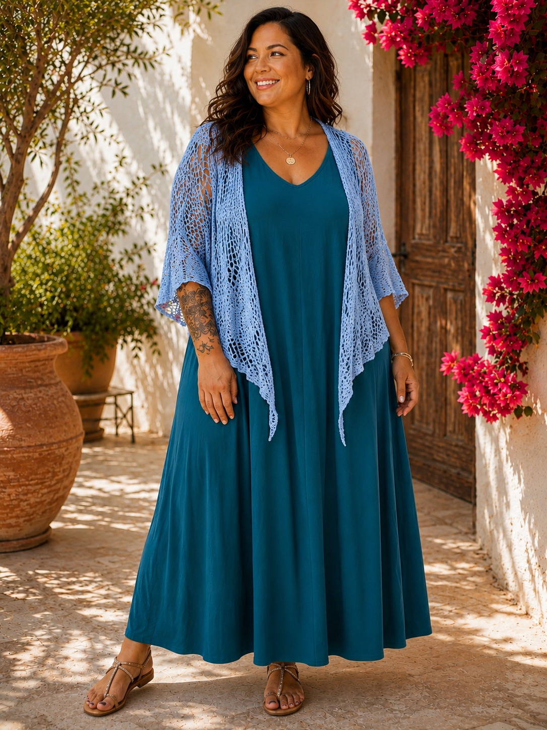 Robe débardeur évasée
