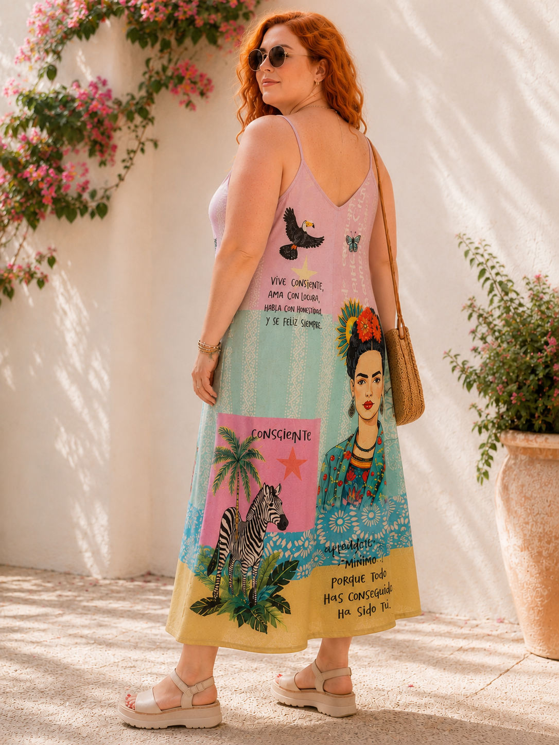 Robe Frida longue à bretelles