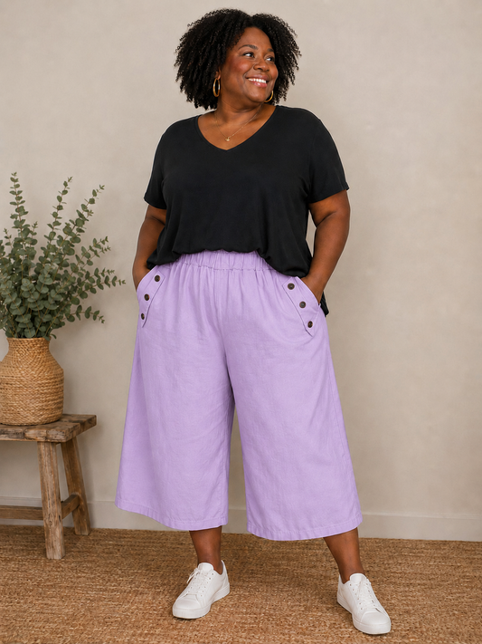 Pantacourt coupe jupe culotte
