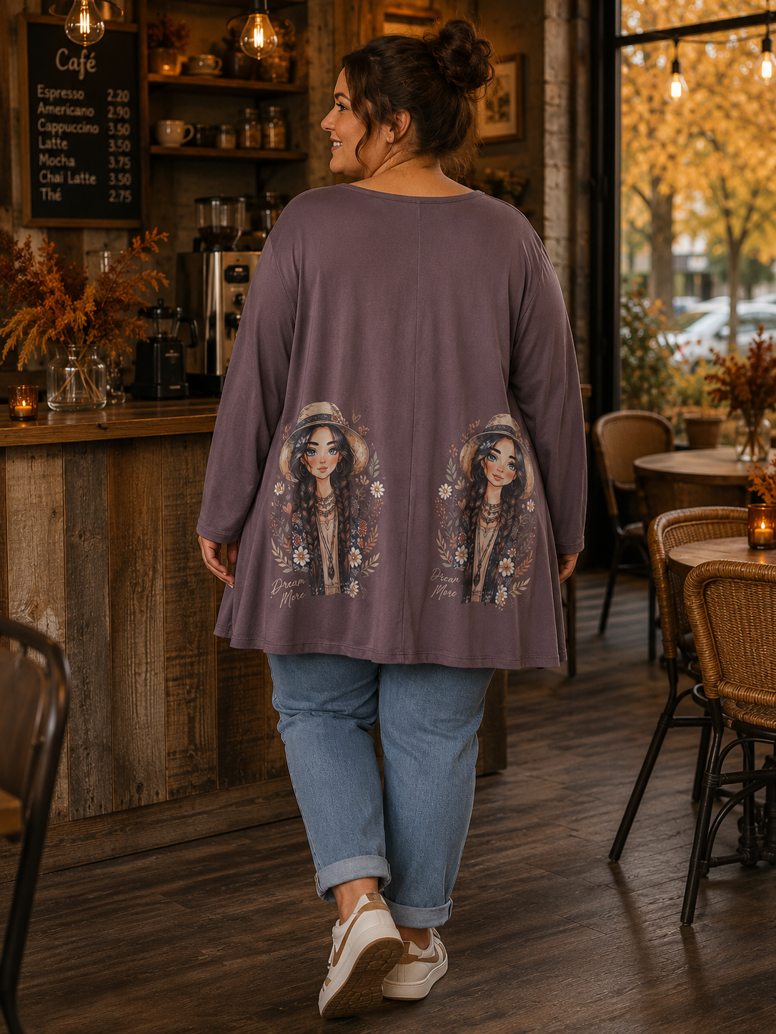 Teeshirt évasé femme hippie