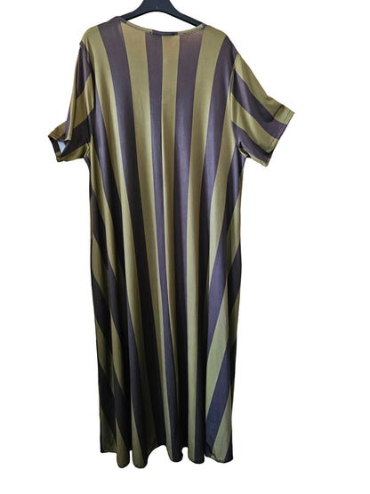 Robe rayé " une léoparde de soirée "