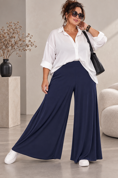 Pantalon long coupe jupe-culotte