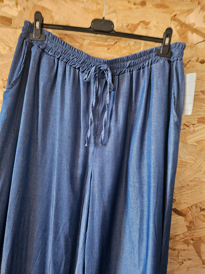 Pantalon palazzo couleurs jeans