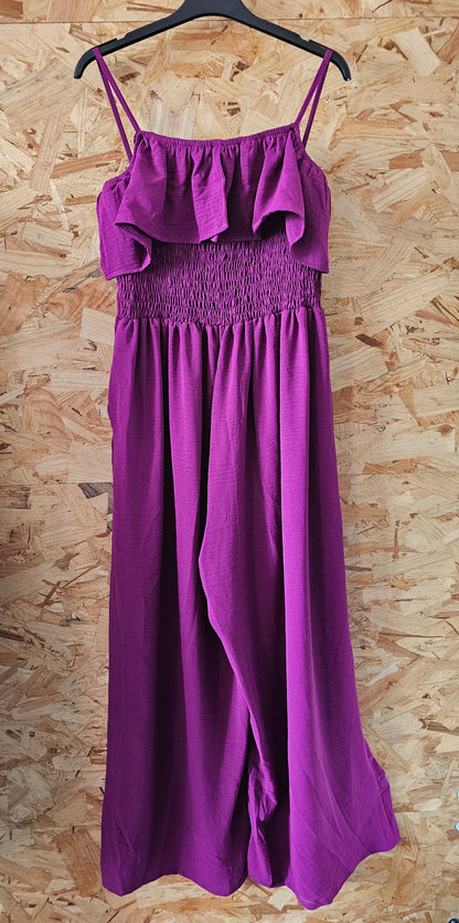 Combinaison jambes larges et buste smocké