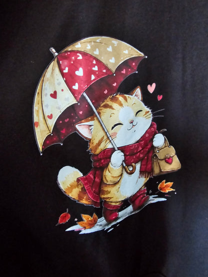 Sweat minette sous la pluie
