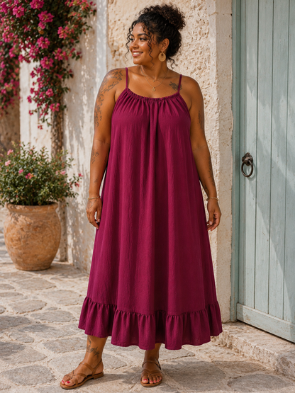Robe longue à bretelles