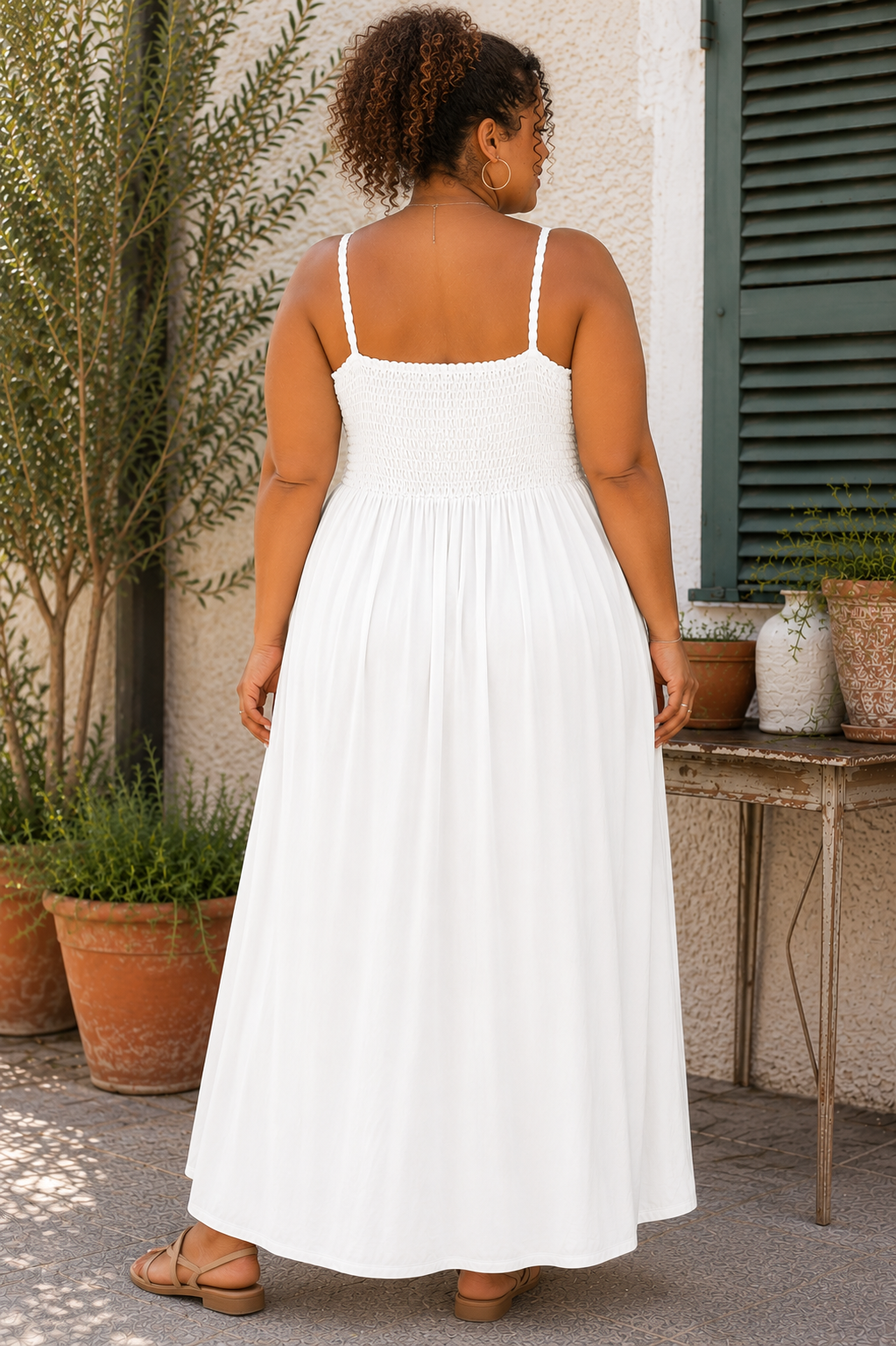 Robe buste crochet et dos smocké