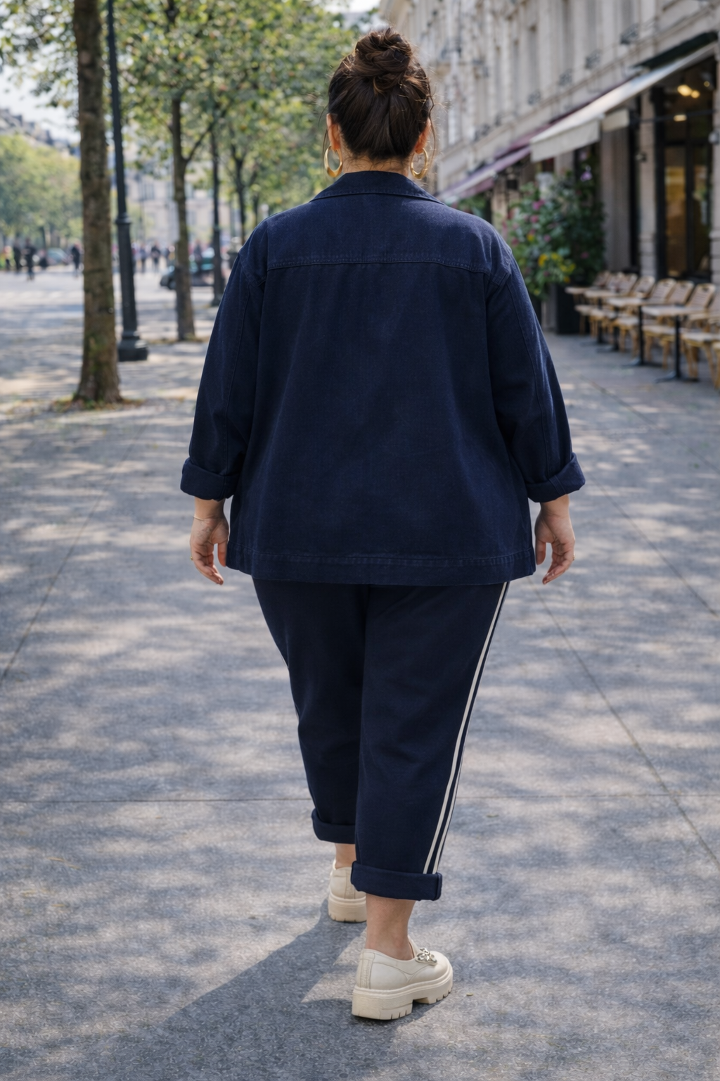 Veste en jeans de couleur