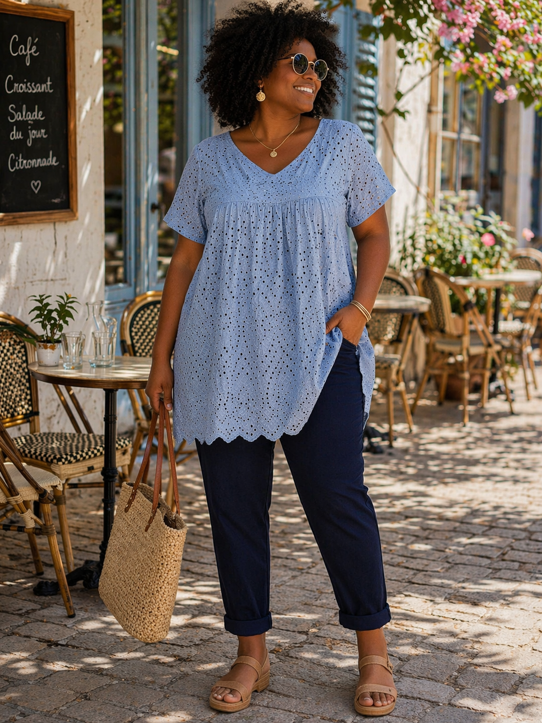 Tunique broderie anglaise