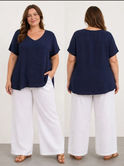 Tunique asymétrique tissée