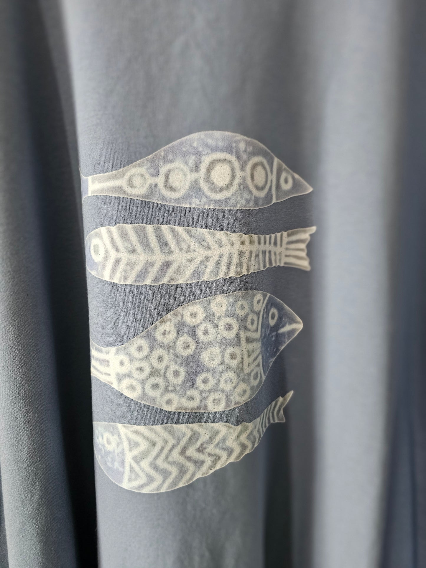Teeshirt poissons , bleu jeans