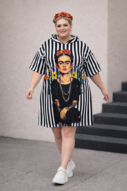 Robe tunique capuche Frida