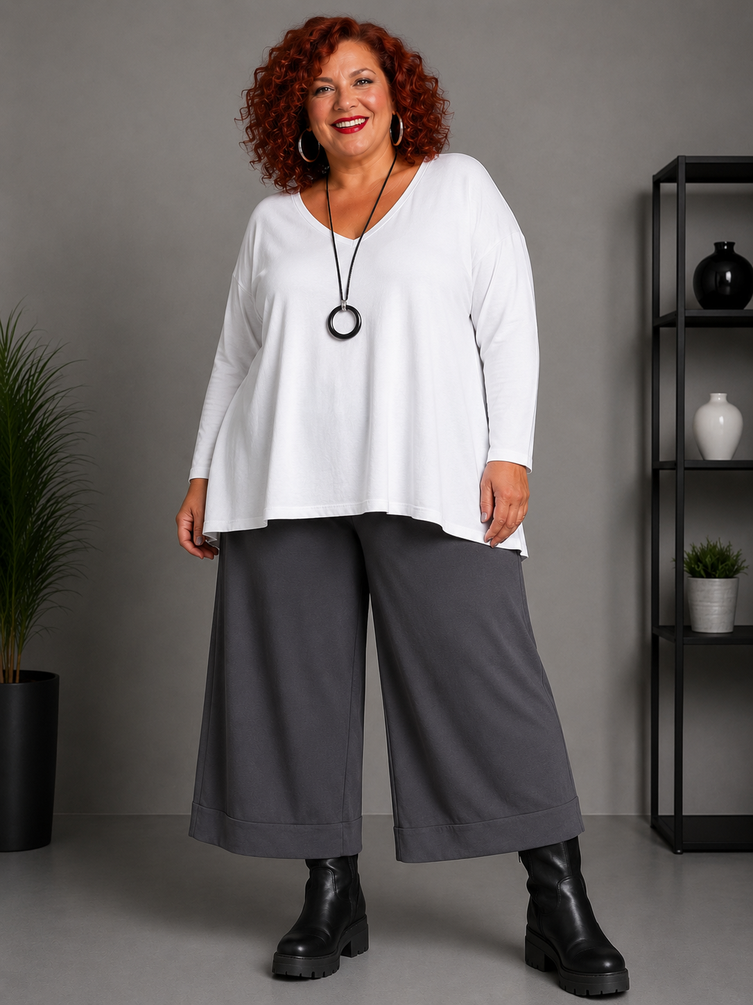 Pantalon 7/8eme à revers