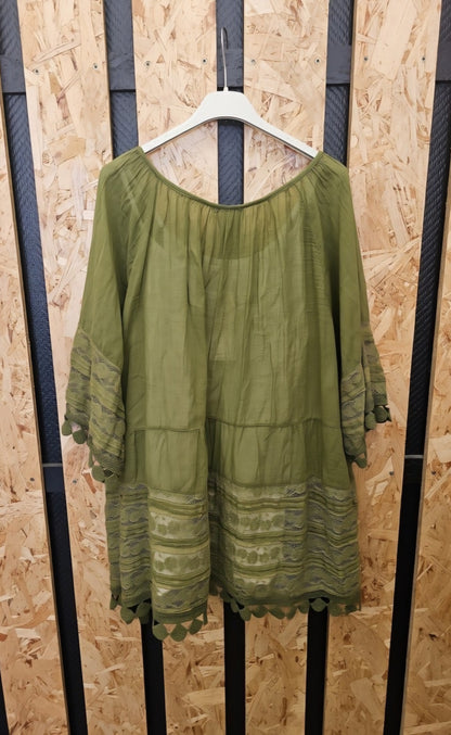 Tunique bohème chic voile de coton