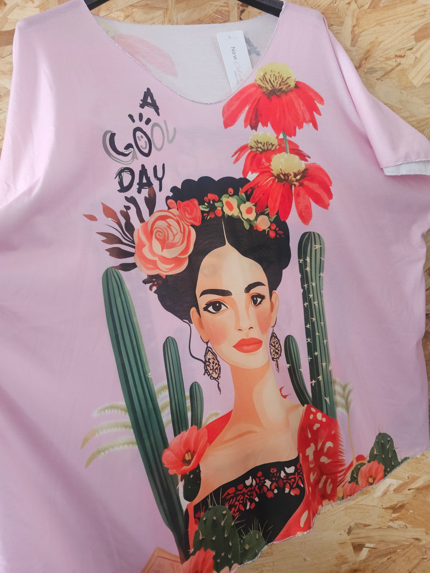 Teeshirt fond rose Frida
