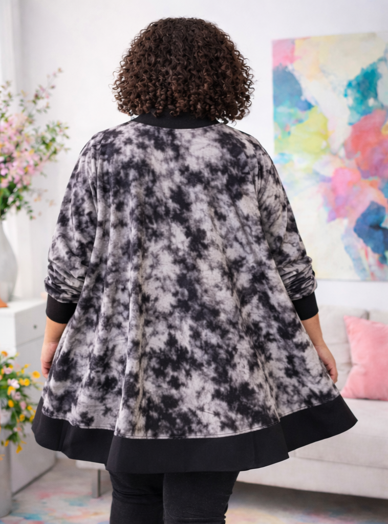 Bombers évasé motif marbré