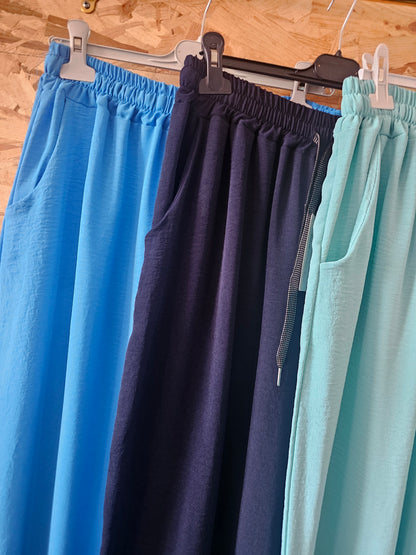 Pantalon palazzo crêpe de viscose