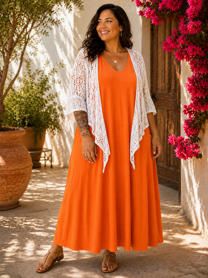 Robe débardeur évasée