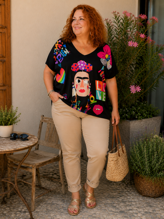 Teeshirt inspiration Frida, style Picasso