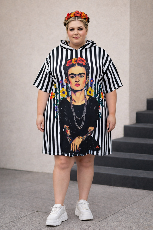 Robe tunique capuche Frida