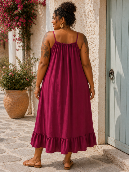 Robe longue à bretelles