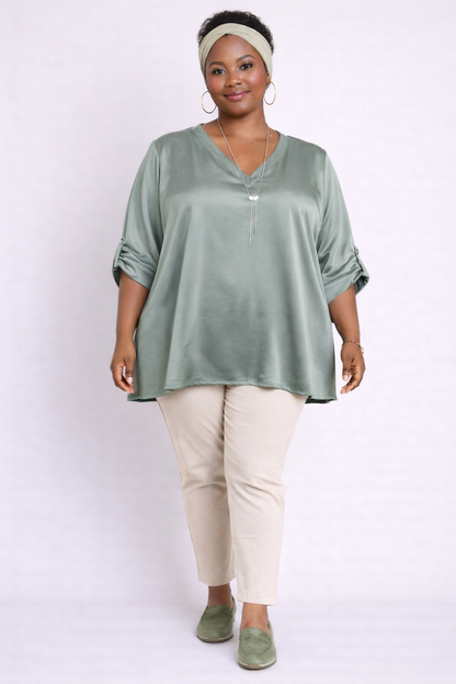 Tunique de soie unie