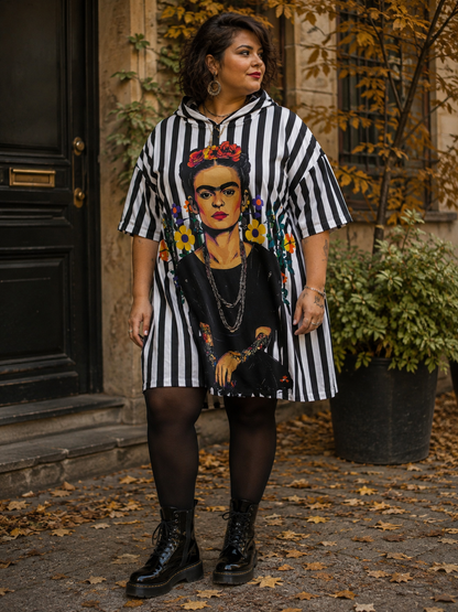 Robe tunique capuche Frida