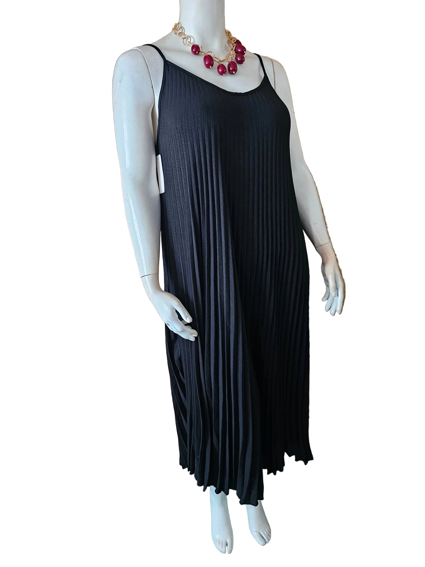 Robe plissée bretelles
