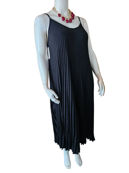 Robe plissée bretelles