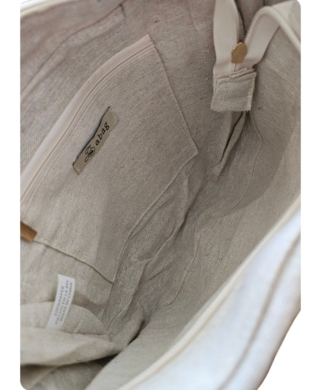 Sac besace rafia et cuir végétal