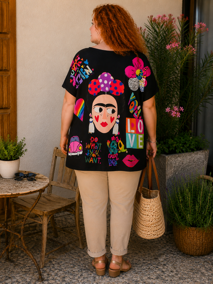 Teeshirt inspiration Frida, style Picasso