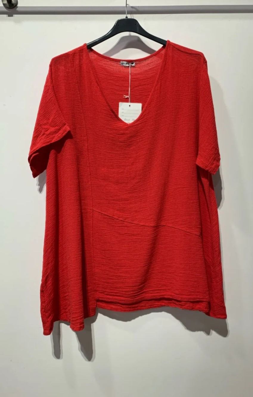 Tunique asymétrique tissée