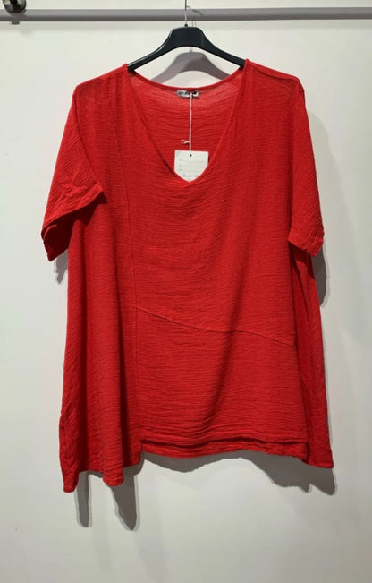 Tunique asymétrique tissée