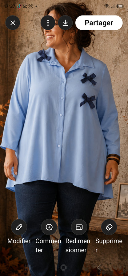 Chemise nœuds jean