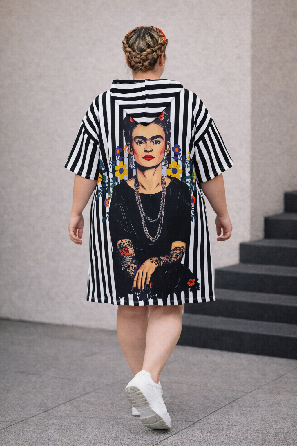 Robe tunique capuche Frida