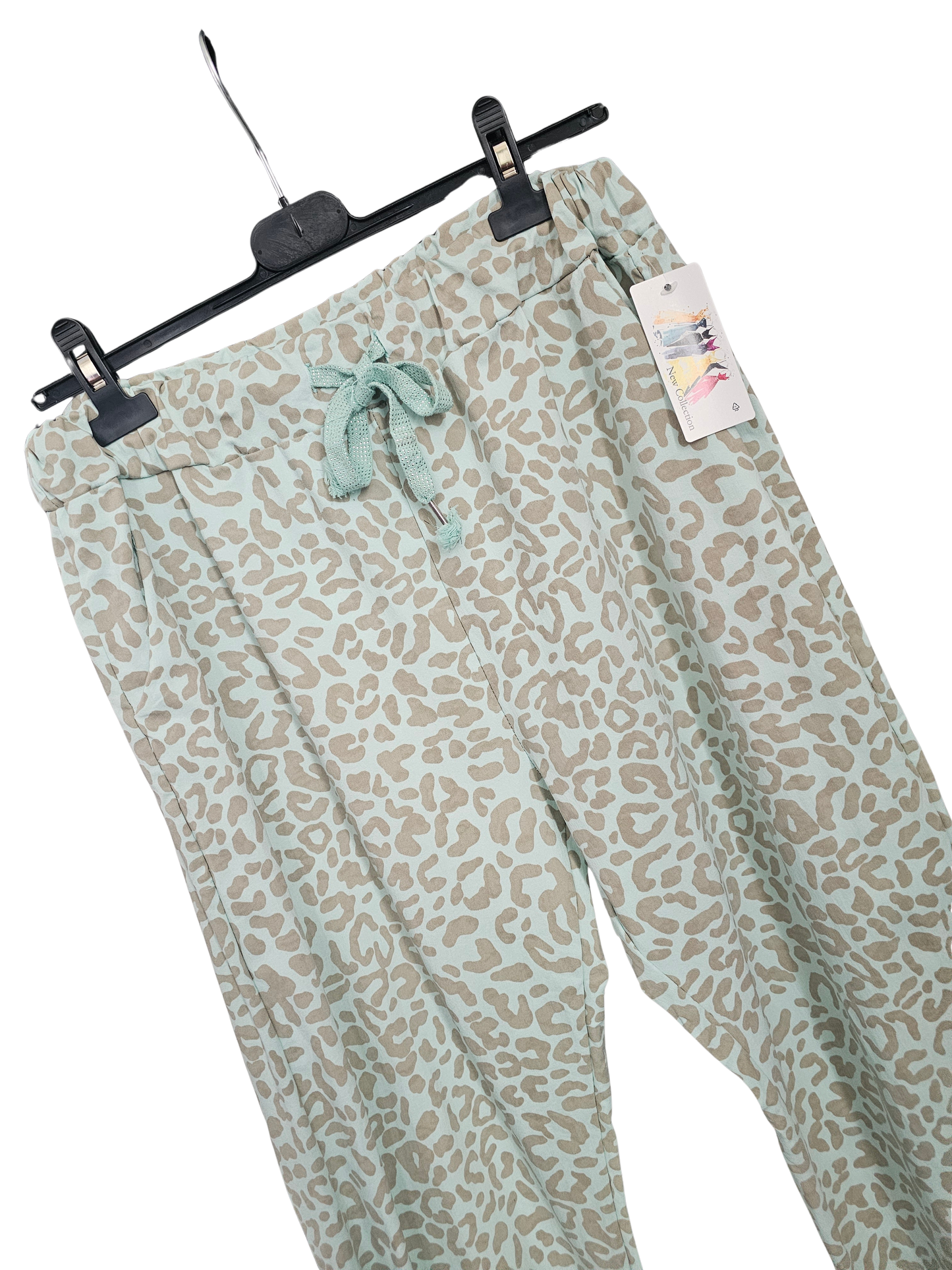 Pantalon ultra stretch léopard pastel