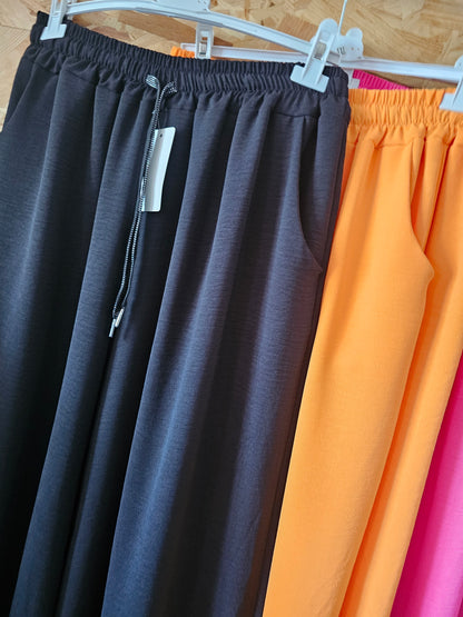 Pantalon palazzo crêpe de viscose